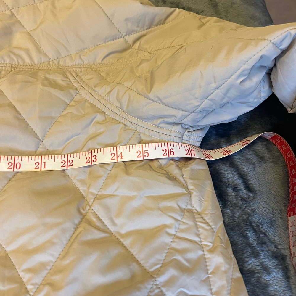 Oversized Quilted Tan Hooded Jacket - Picture 8 of 10